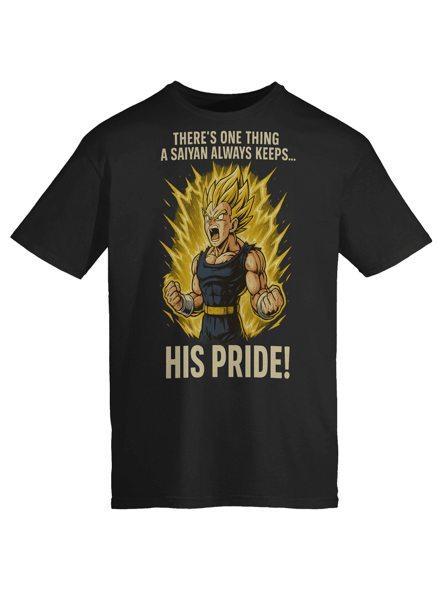 Vegeta Pride T-Shirt | Dragon Ball Z Saiyan Rage Power-Up Tee product image (85)