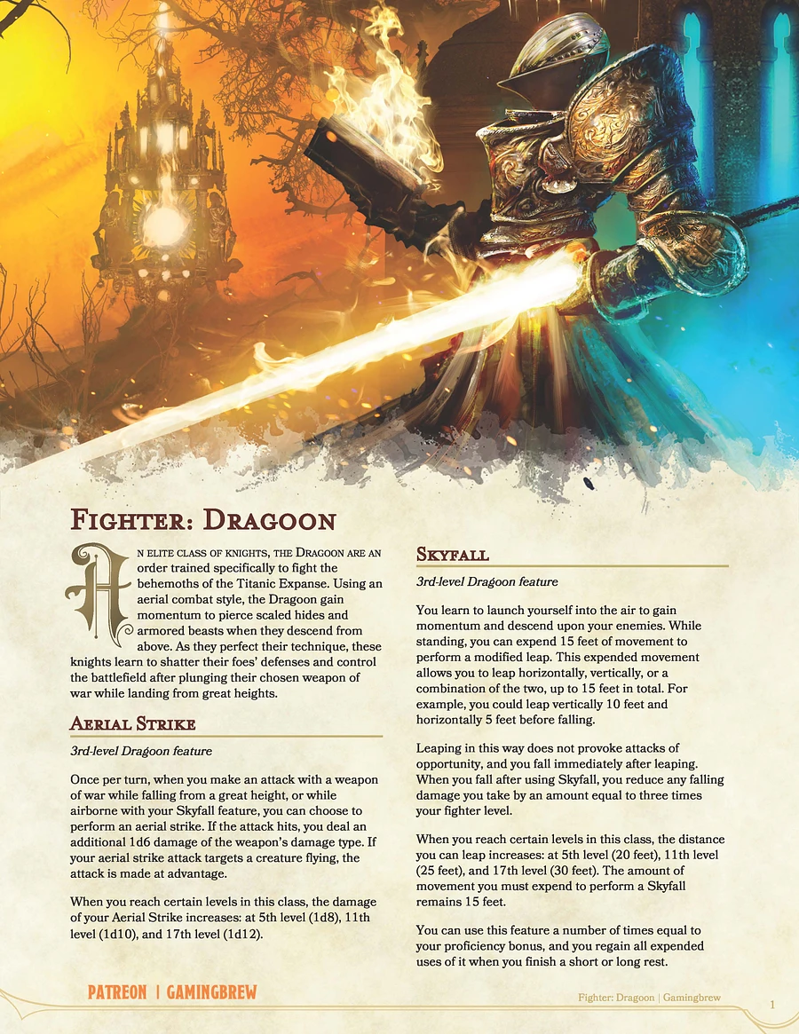 The Dragoon | 5E Fighter Subclass product image (2)