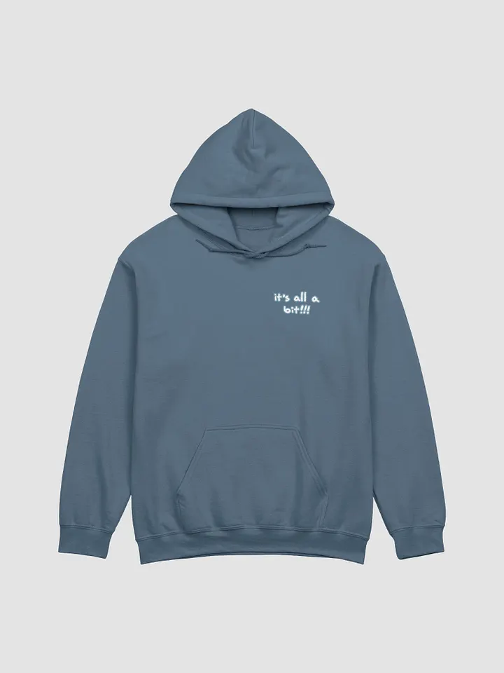 “It’s all a bit!!!” (sm. lined design, #709AAF) classic hoodie product image (38)