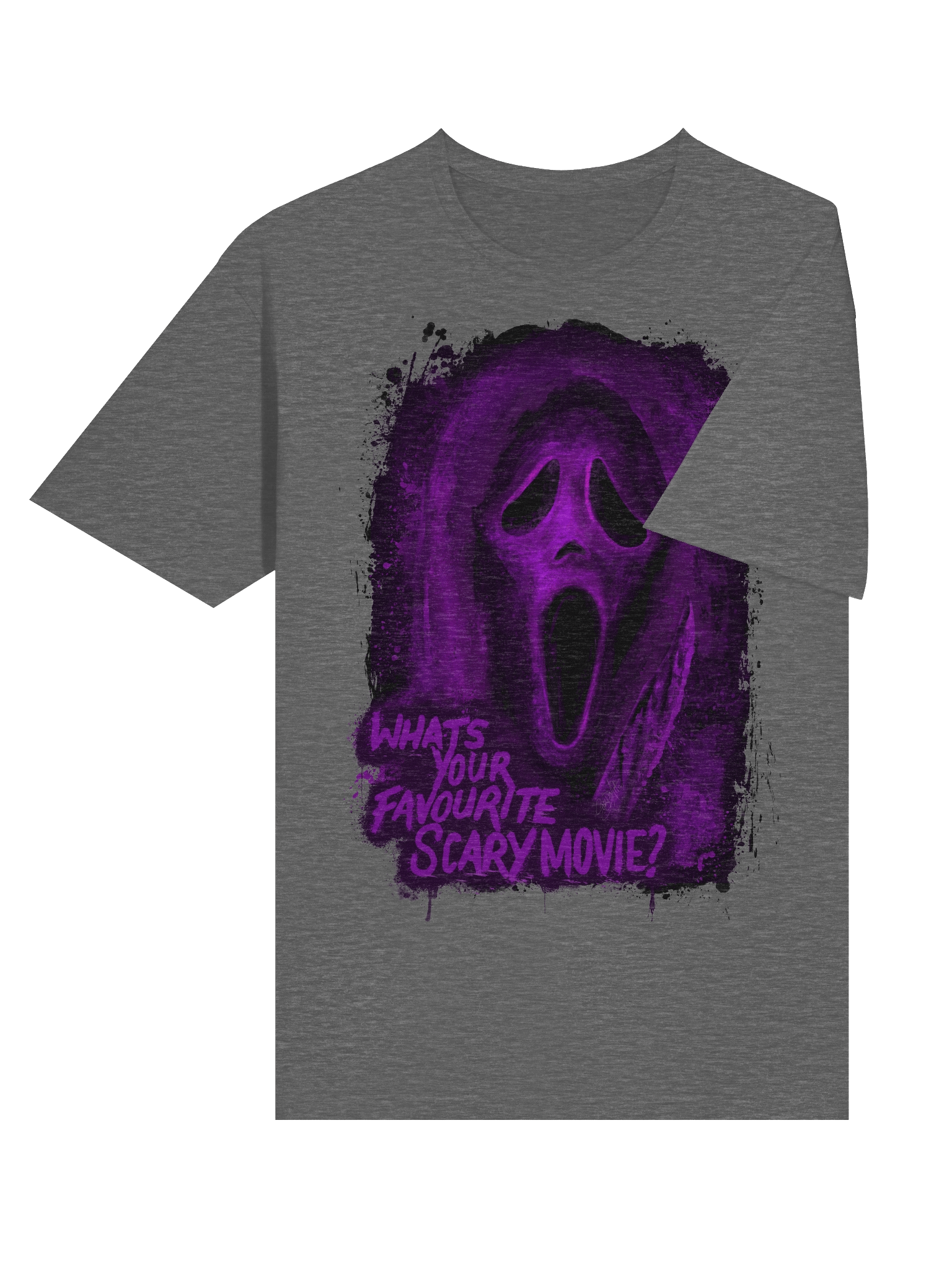 Purple Ghost Face Tee product image (47)
