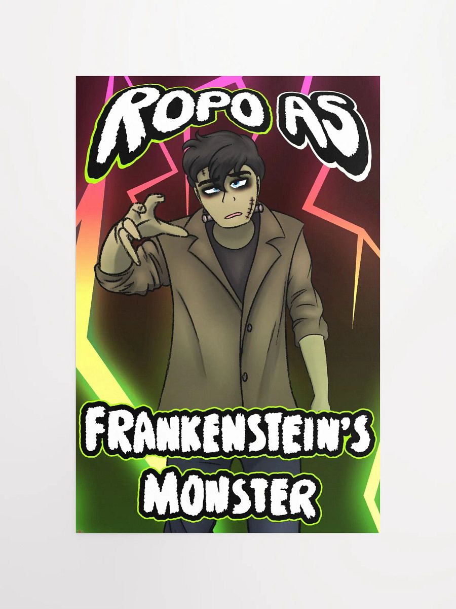 "Ropo as Frankenstein's Monster" Poster (with text) product image (4)