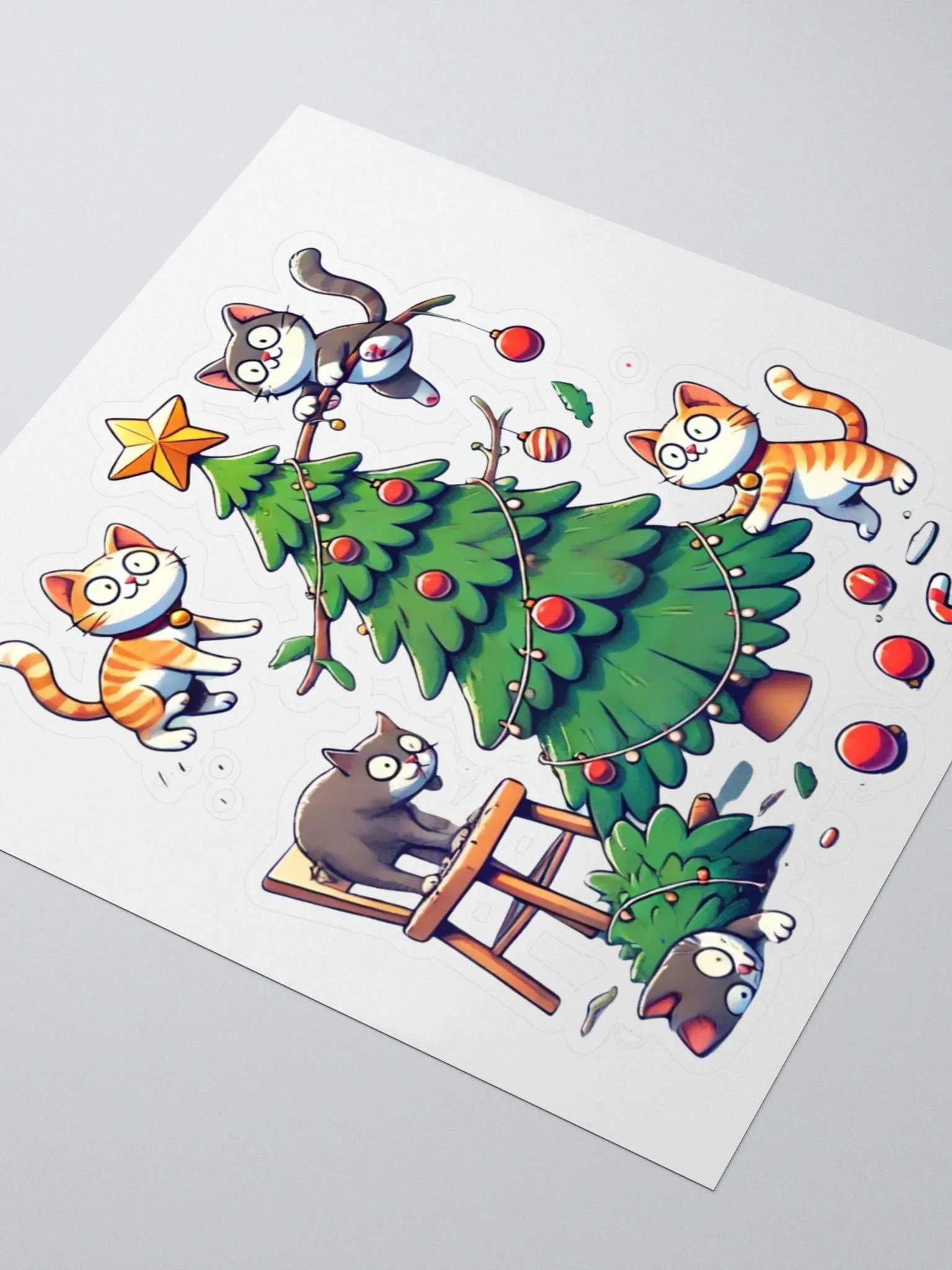 Cats & Christmas Chaos Kiss-Cut Sticker product image (3)