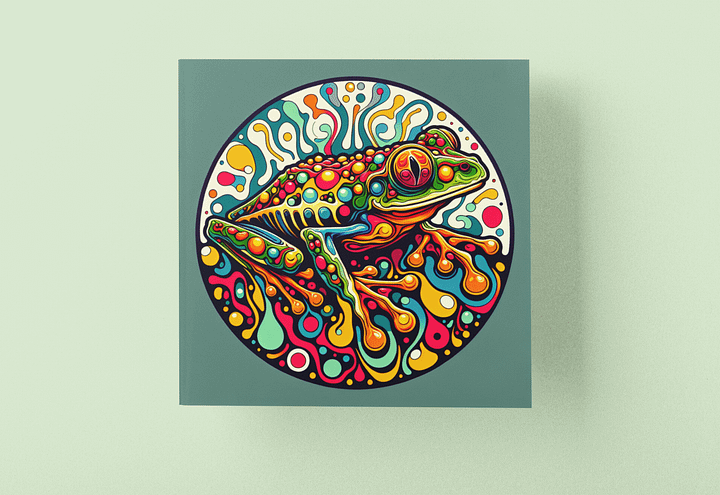 Psychedelic Frog Poster in Five Sizes product image (1)