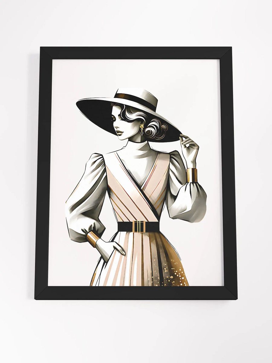 Retro Vintage Illustration of a Modest Woman product image (4)