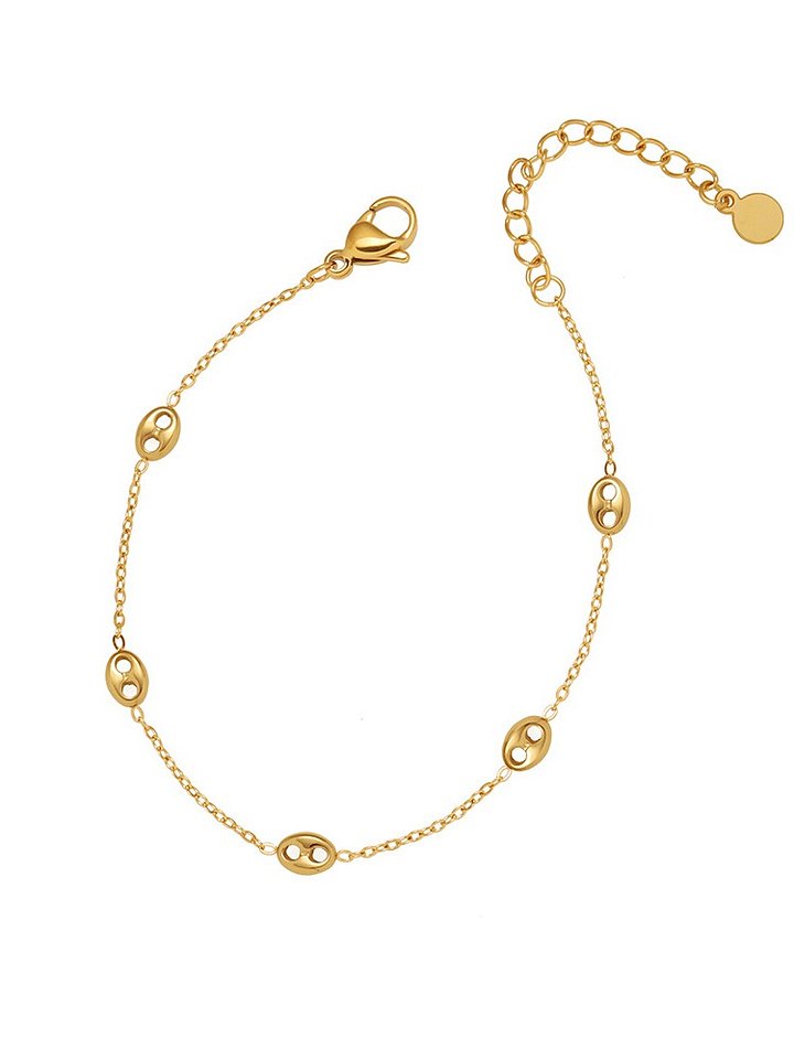 O-chain pig nose Bracelet | 18K Gold Plated product image (1)