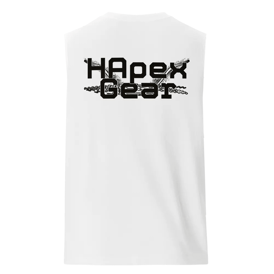 Muscle Tank - Embroidered - Black HApex Gear White Logo product image (1)