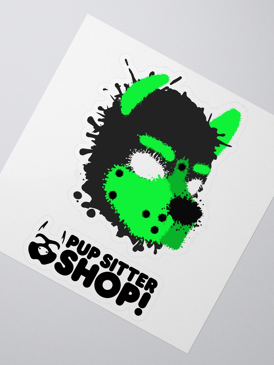 Pup Splatter Sticker - Green product image (2)