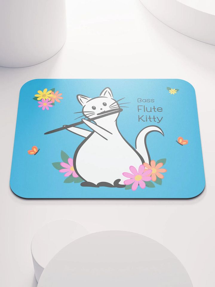 Flute Kitty Mouse Pad - Bass Flute product image (2)