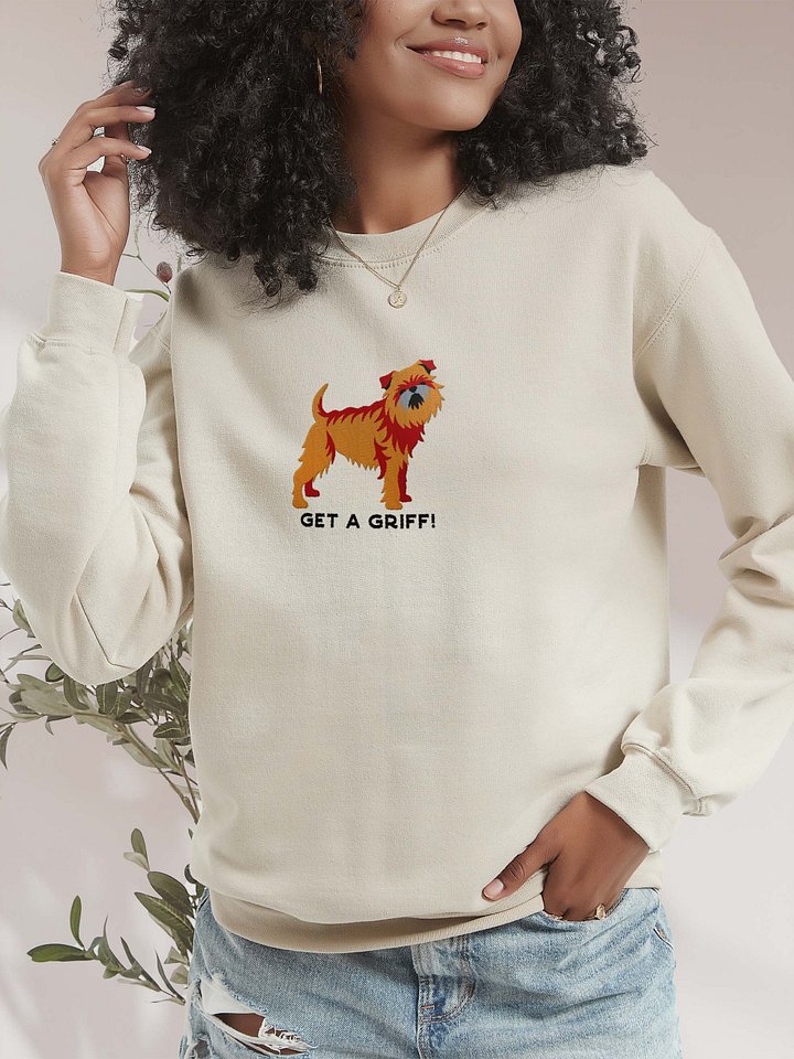Get a Griff Sweatshirt (Embroidered) of a Brussels Griffon(Tan) product image (2)