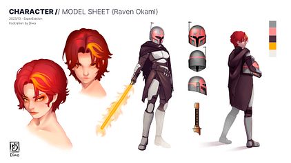 Model Sheet: Raven Okami