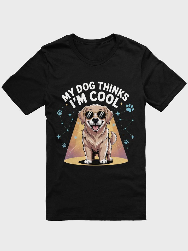 My Dog Thinks I'm Cool – Golden Retriever Cartoon T-Shirt product image (1)