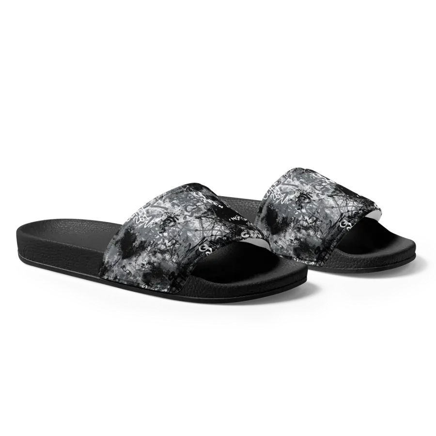 Black and White Graffiti | Men's Slides product image (3)