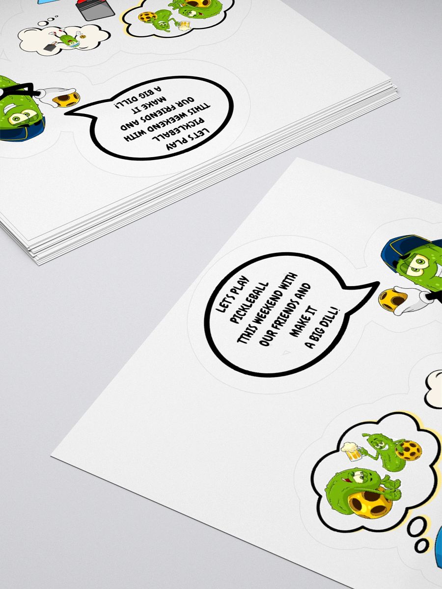 Pickleball Make It A Big Dill Kiss Cut Stickers product image (12)