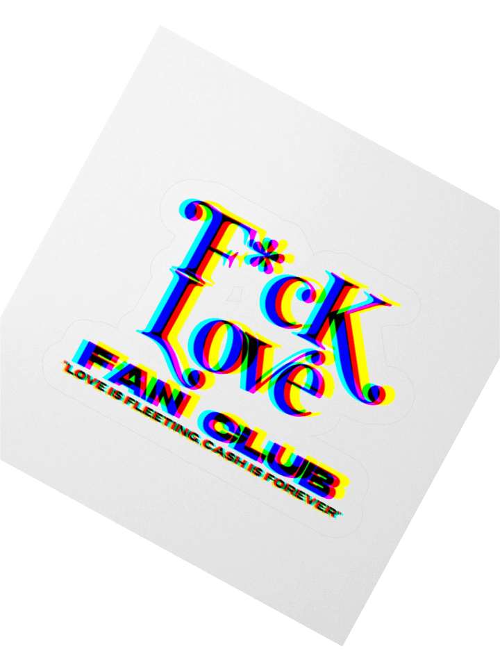 F**K Love Fan Club Kiss Cut Stickers product image (6)