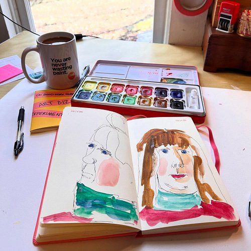 And so it begins. A quickly made decision to do a 100 Day Project. I’ve decided to do self-portraits - painted, drawn, or pho...