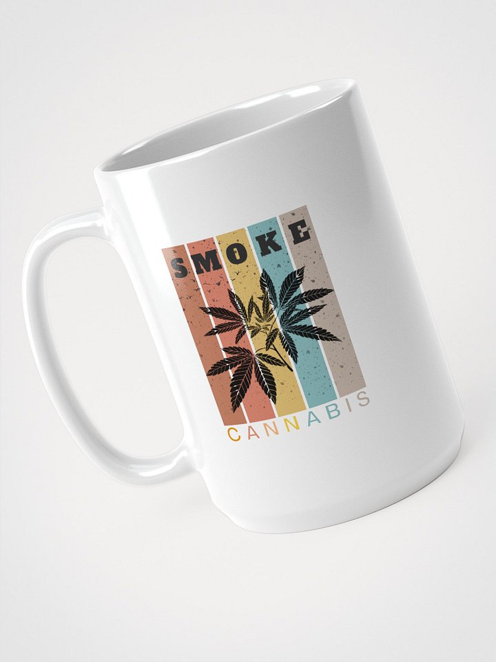 “Smoke Cannabis” Mug – 15 oz Ceramic Coffee Mug product image (2)