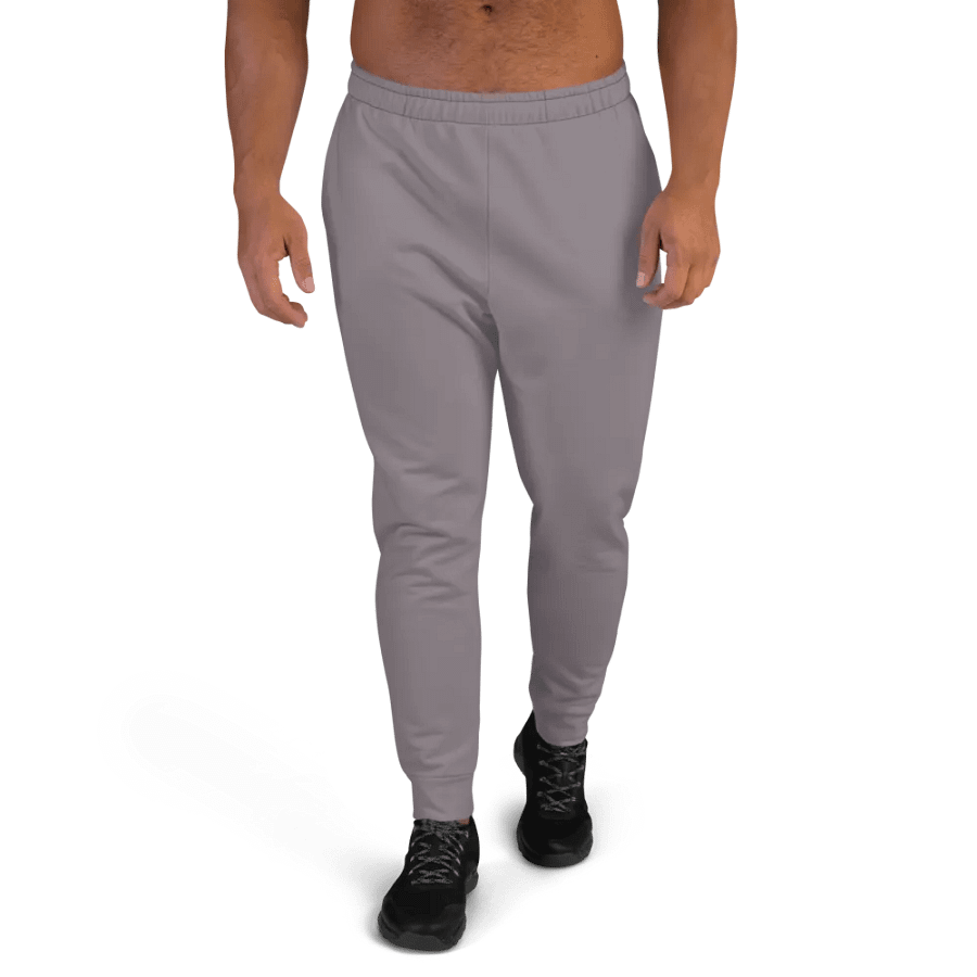 Plain Medium Gray True Summer Recycled Polyester Premium Men's Joggers by Treasure Pie product image (1)