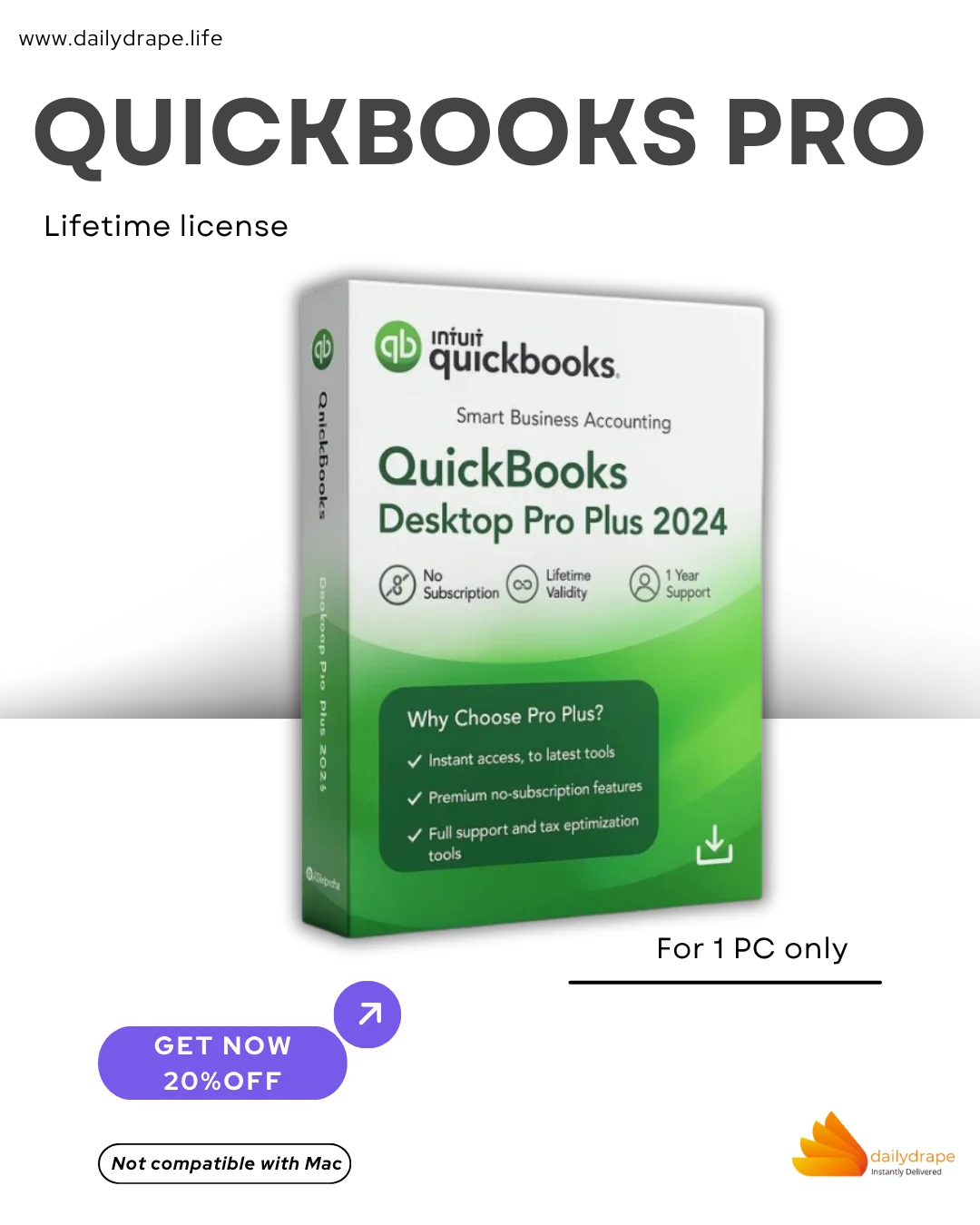 Quickbooks Desktop Premier Plus 2024 Lifetime license product image (2)