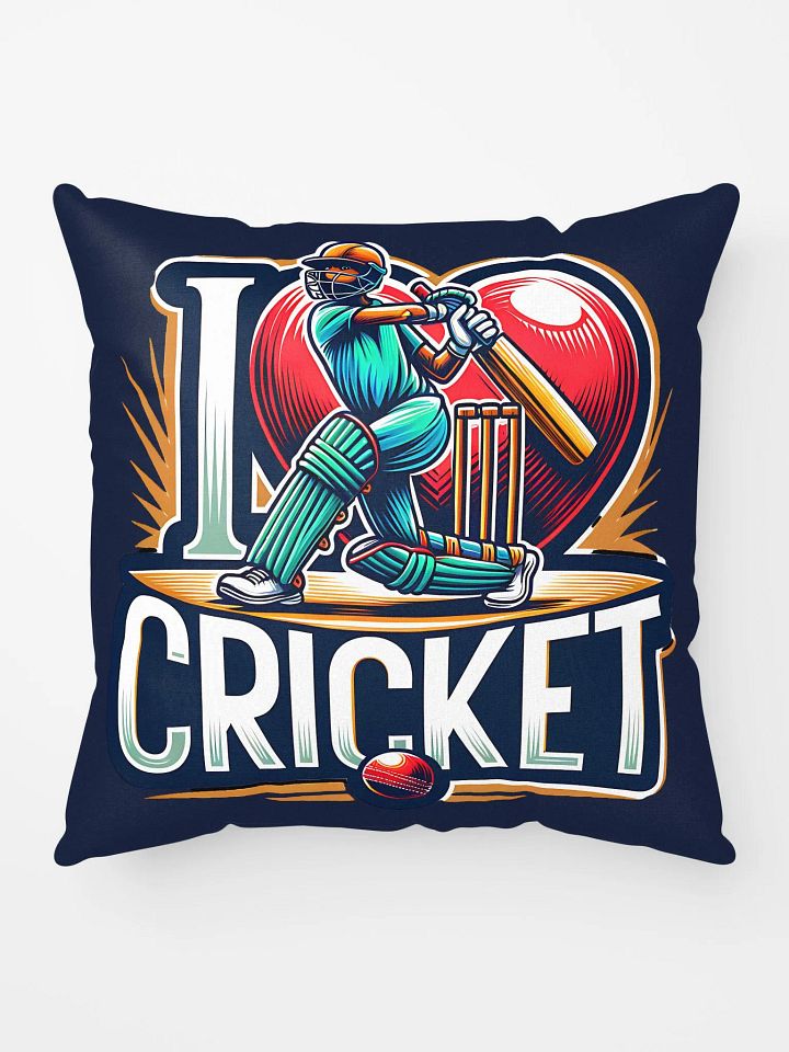 I Love Cricket Pillow - Perfect Gift for Cricket Enthusiasts product image (1)