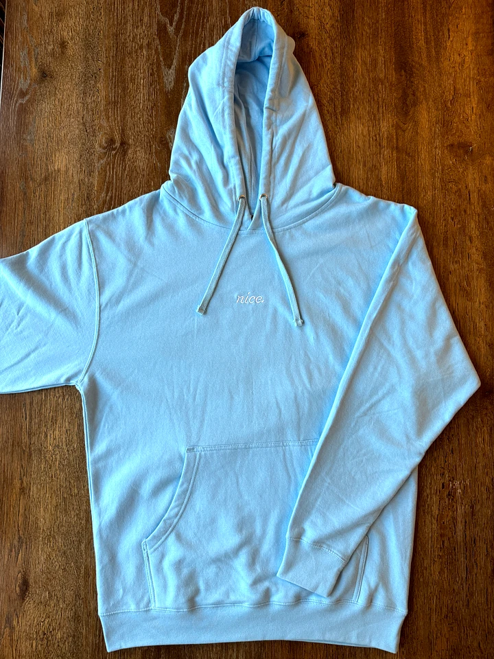 Nice. Originals Embroidered Hoodie (Sky Blue) product image (2)