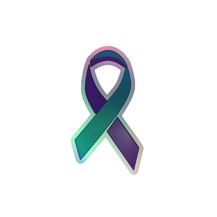 Awareness Ribbon Holographic Sticker product image (2)