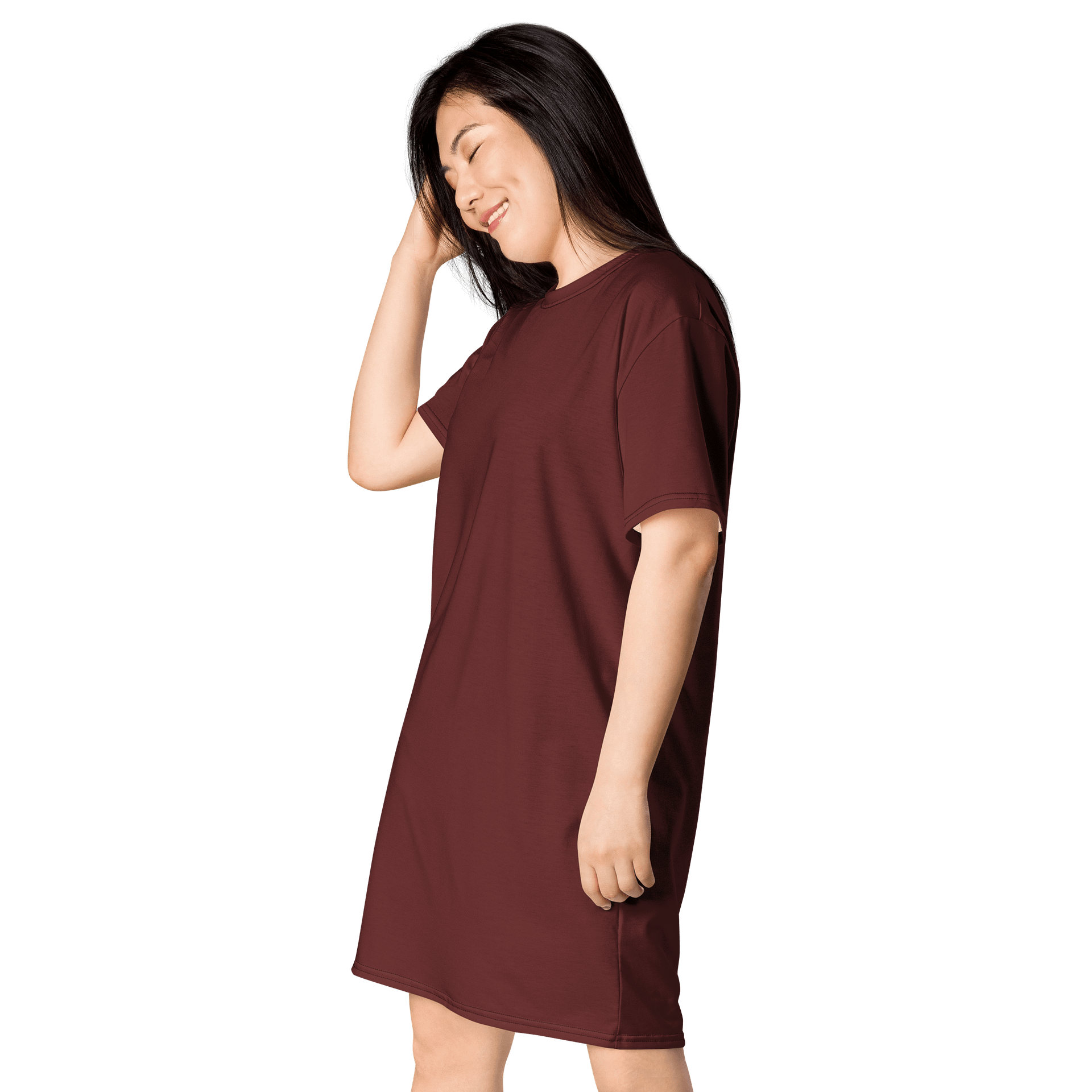 Auburn Oversized T-Shirt Dress | Stretchy Fabric | Casual or Formal Style | Sizes 2XS-6XL | Exclusive Design product image (3)