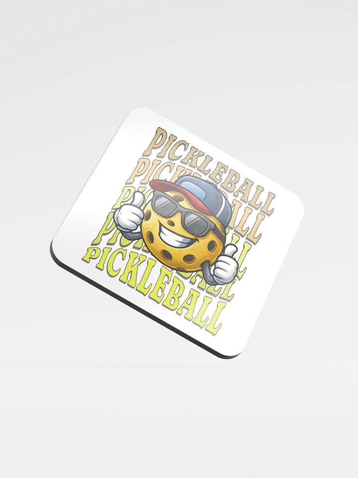 Thumbs Up Pickleball Smiley Cork Coaster product image (2)