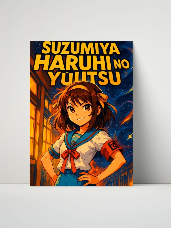 The Melancholy of Haruhi Suzumiya – Haruhi Confident Pose 8x10 Metal Print product image (1)