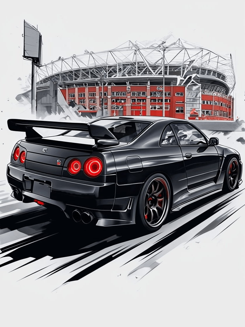 Sleek Speedster Stadium Drive Poster product image (1)