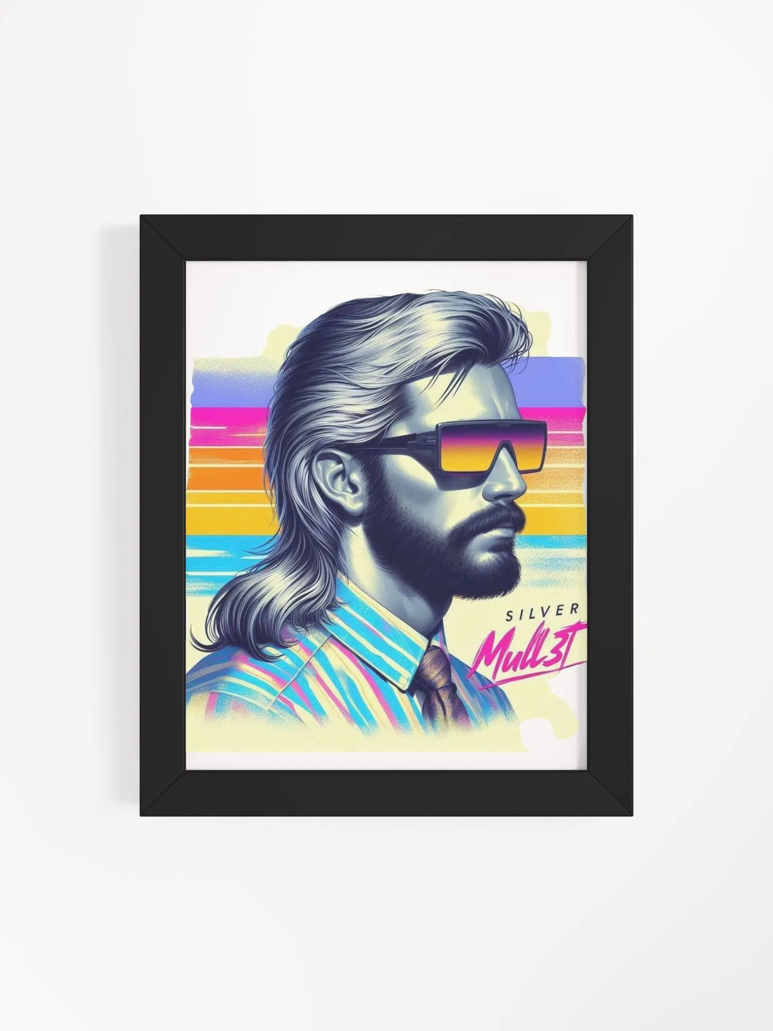 SILVER MULLET FACE POSTER FRAMED product image (37)