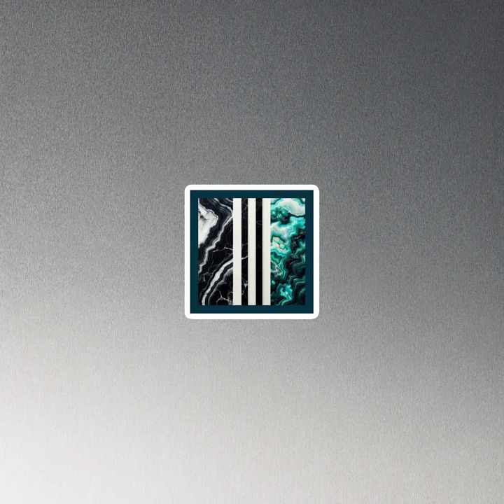 Marble & Malachite Fusion , Slimline, Die-Cut Magnet product image (2)