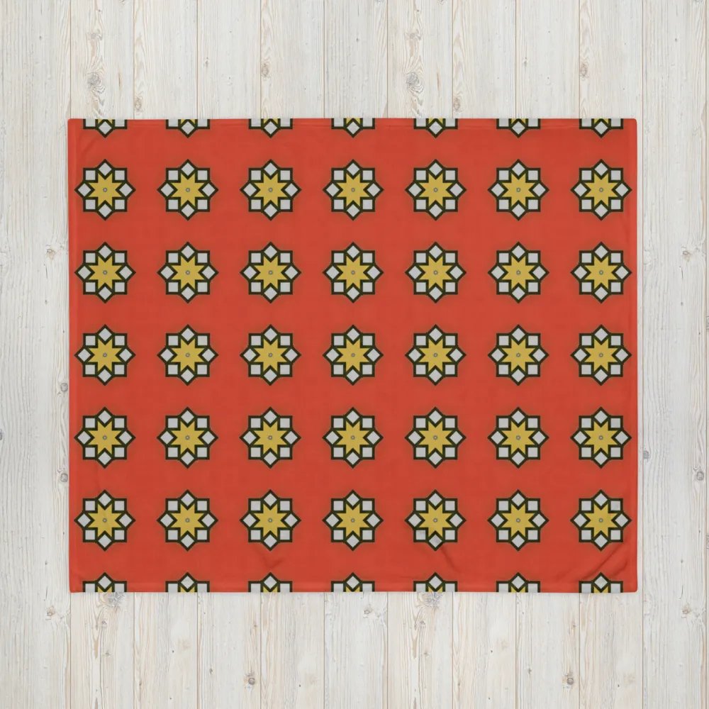 Red Yellow & Grey Star Throw Blanket product image (6)