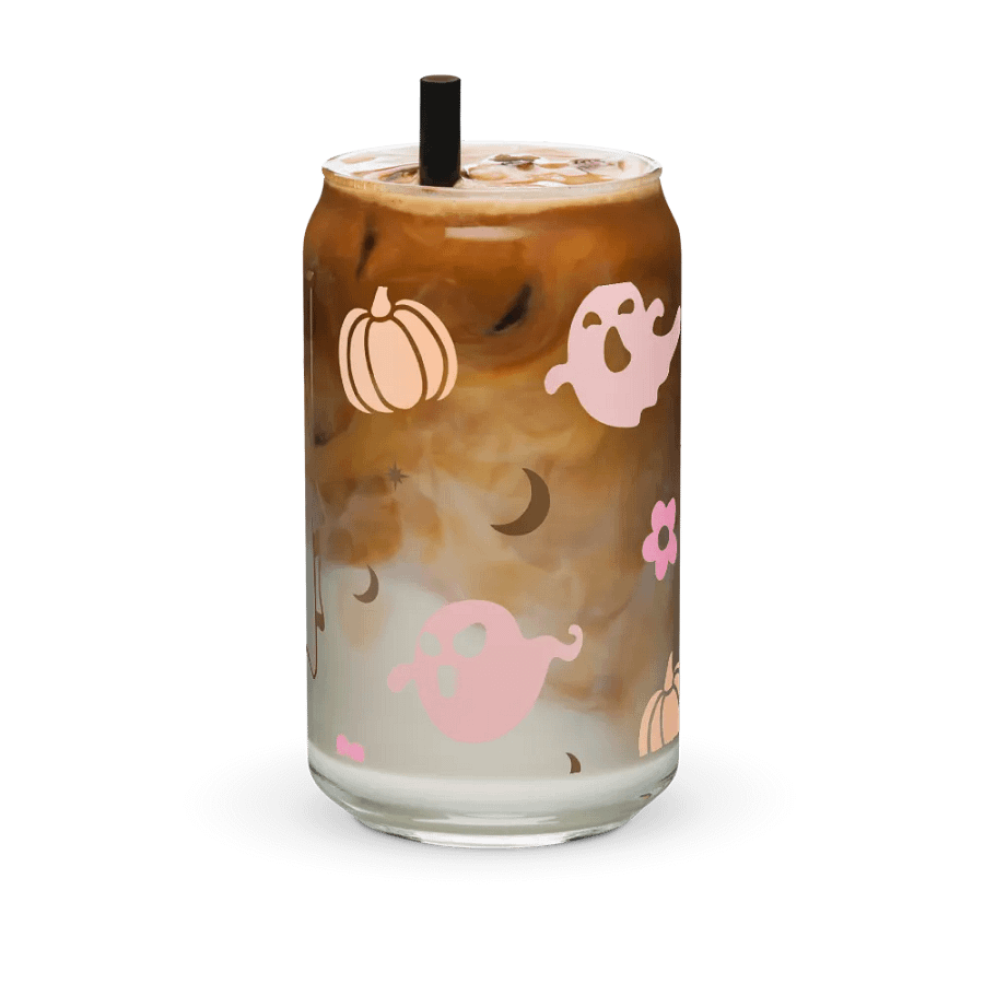 Cute Ghosty Halloween Glass Cup product image (12)