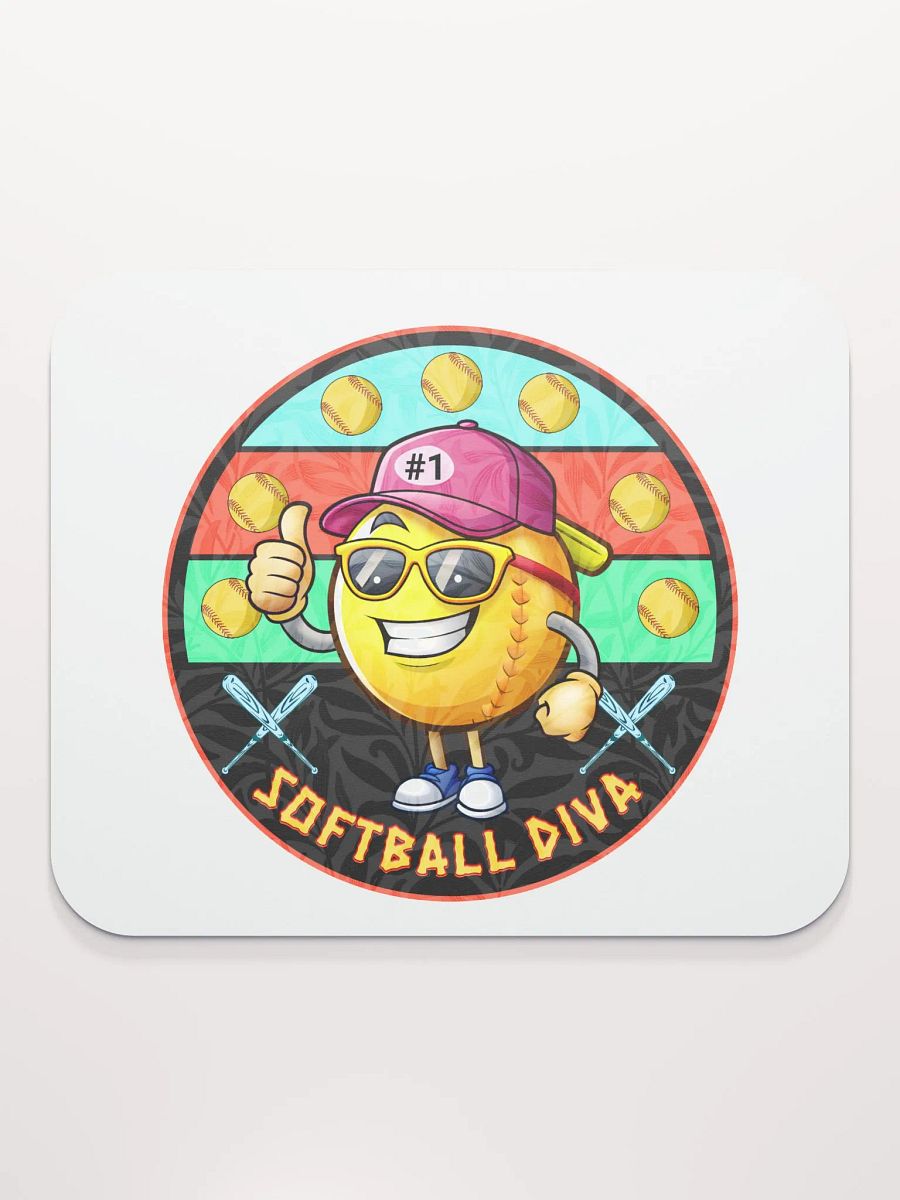 Softball Diva Thumbs-Up Mouse Pad product image (2)