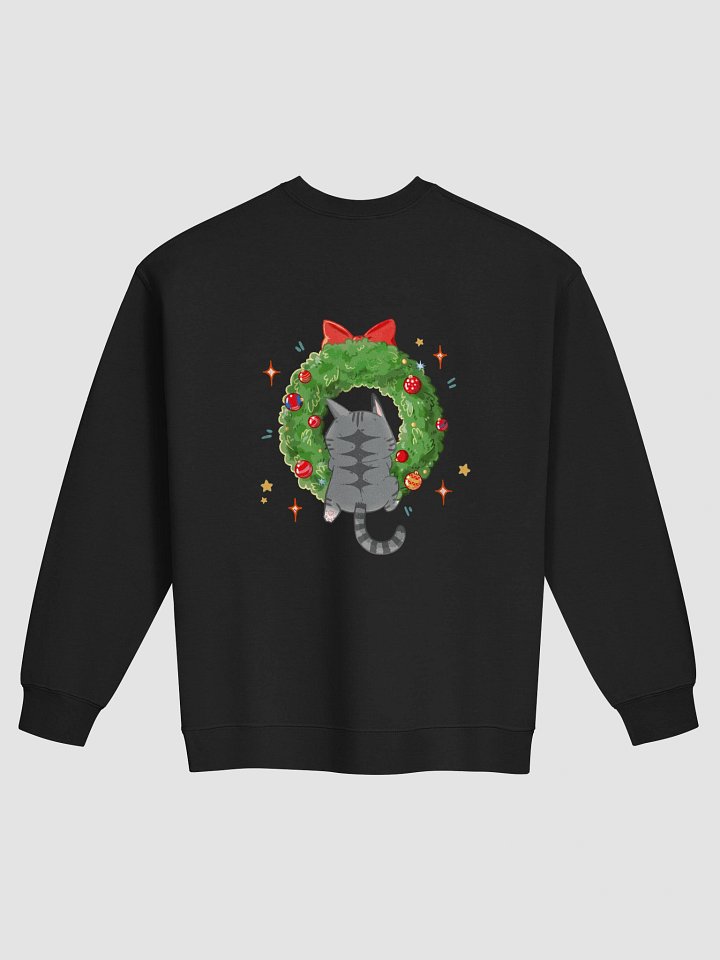 Christmas tabby cat wreath - Crewneck Sweatshirt product image (2)