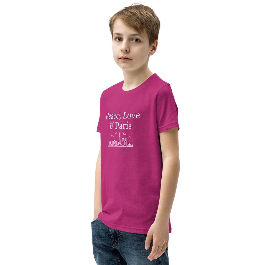 Peace, Love and Paris with Monuments Youth T-Shirt product image (104)