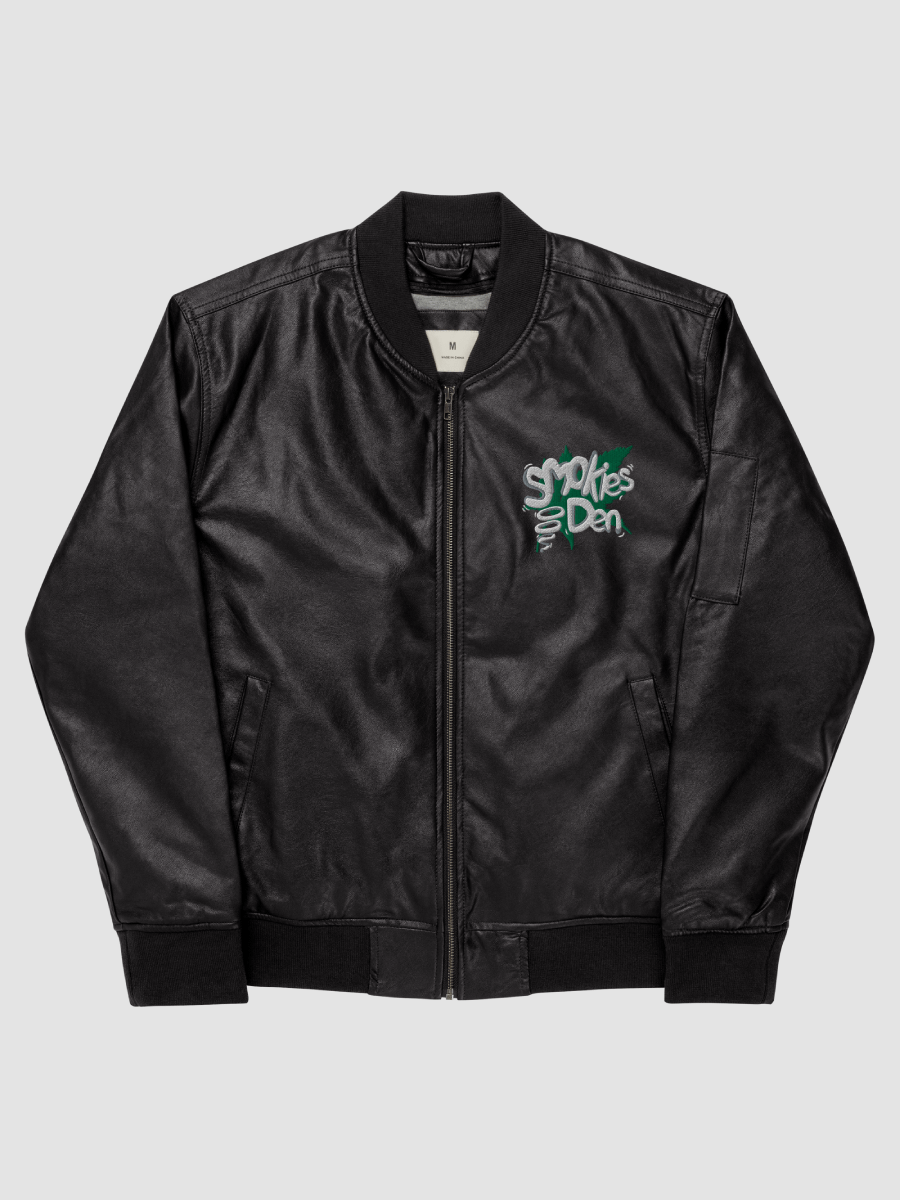 [Den] Faux Leather Bomber Jacket - Threadfast Apparel 395J -2 product image (1)