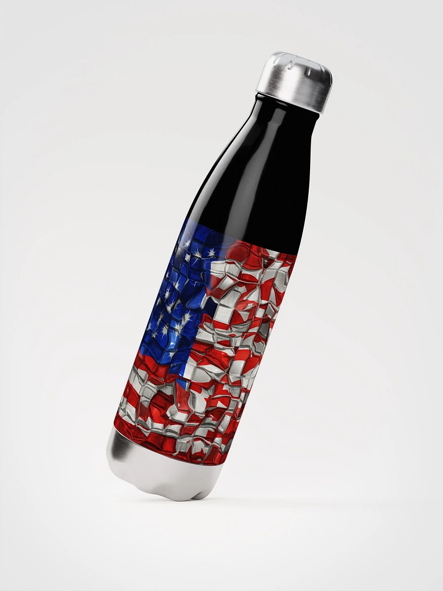 American Flag Blocks Stainless Steel Waterbottle product image (2)