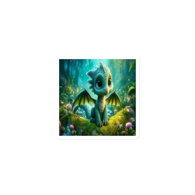 🧲 Enchanting Baby Dragon Magnets – Forest Fantasy Edition 🐉🌸