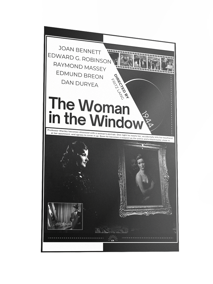 The Woman in the Window with Edward G. Robinson, Joan Bennett and Raymond Massey 1944 | Movie Poster | 12x18 Wall Art product image (2)
