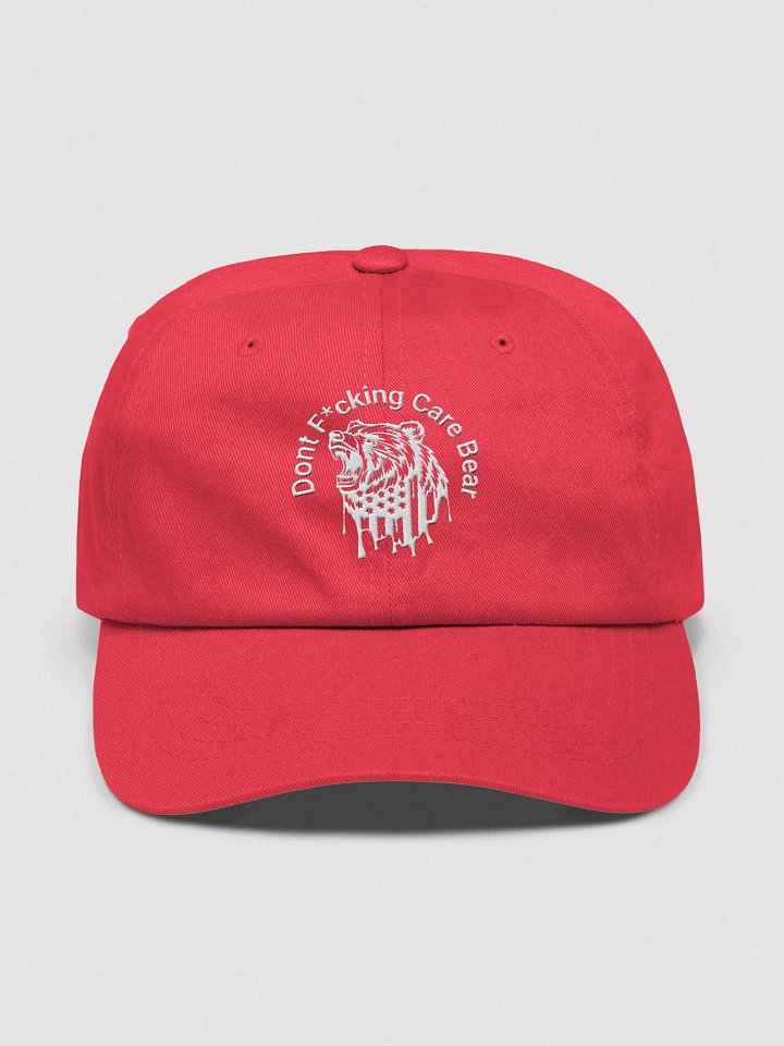 Monochrome Classic Dad Hat Dont F*cking Care Bear Embroidery product image (9)