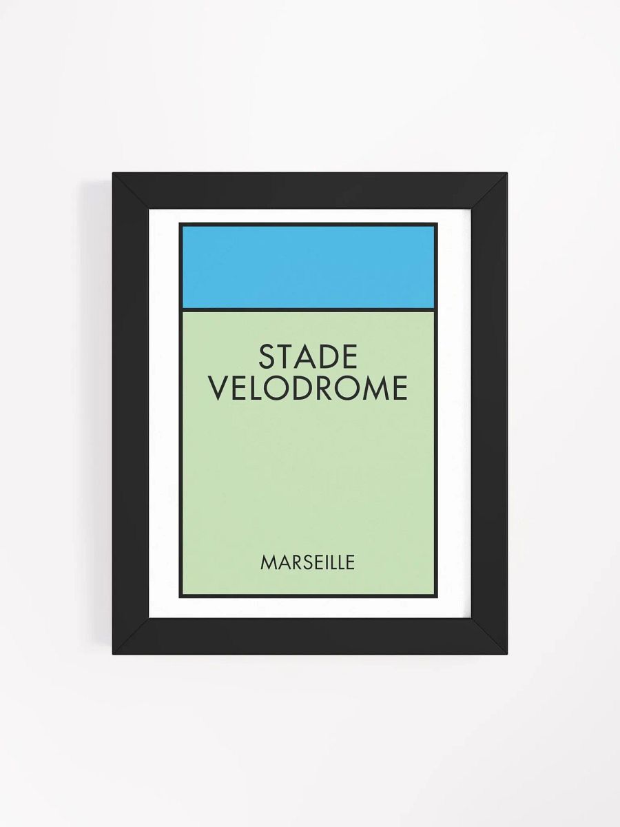Stade Vélodrome Marseille Monopoly Title Art Framed Print product image (3)