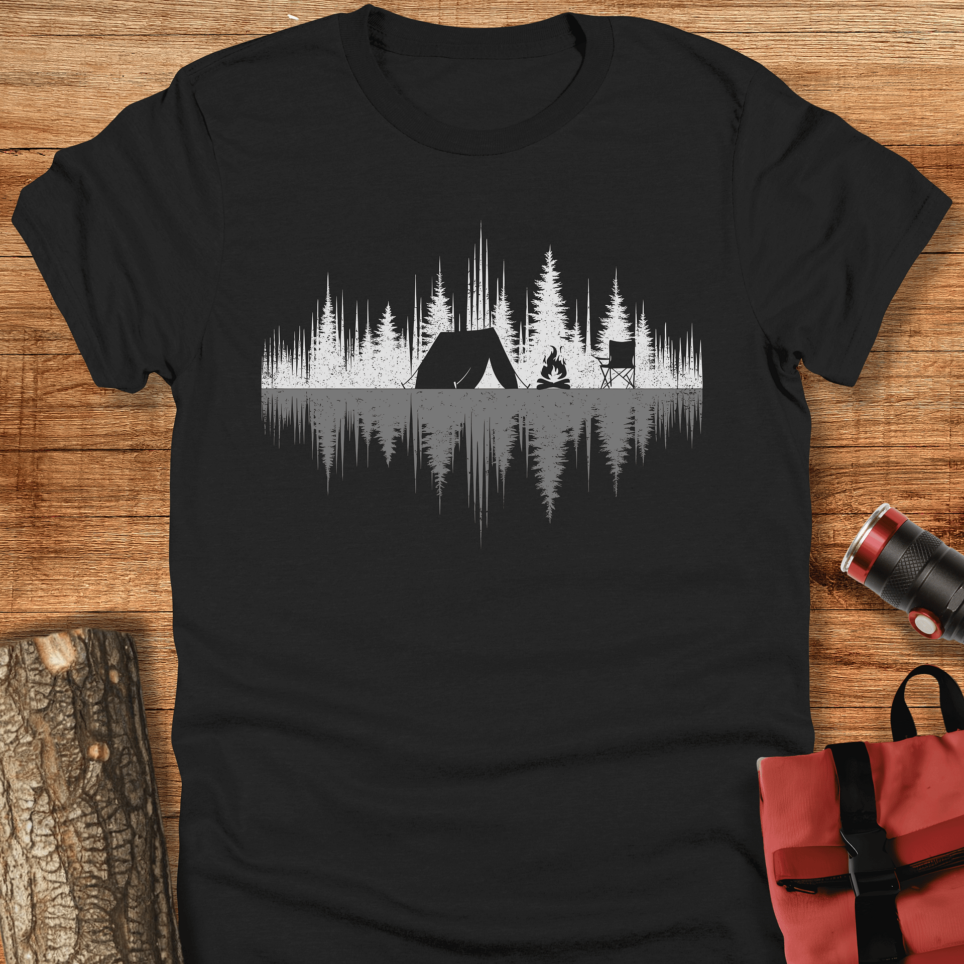 Trees reflection camping t-shirt, Unisex product image (1)