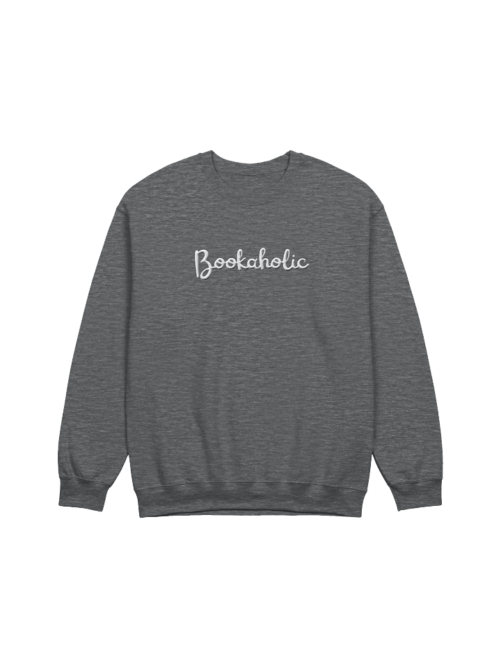 Bookaholic Embroidered Crewneck Sweatshirt - White Font product image (7)
