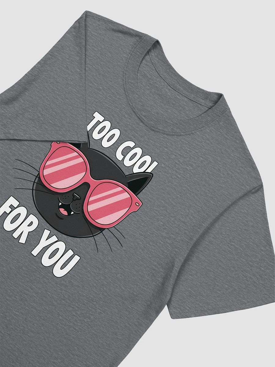 Funny Too Cool for You Black Cat T-Shirt with Pink Sunglasses - Cute Graphic Tee product image (7)