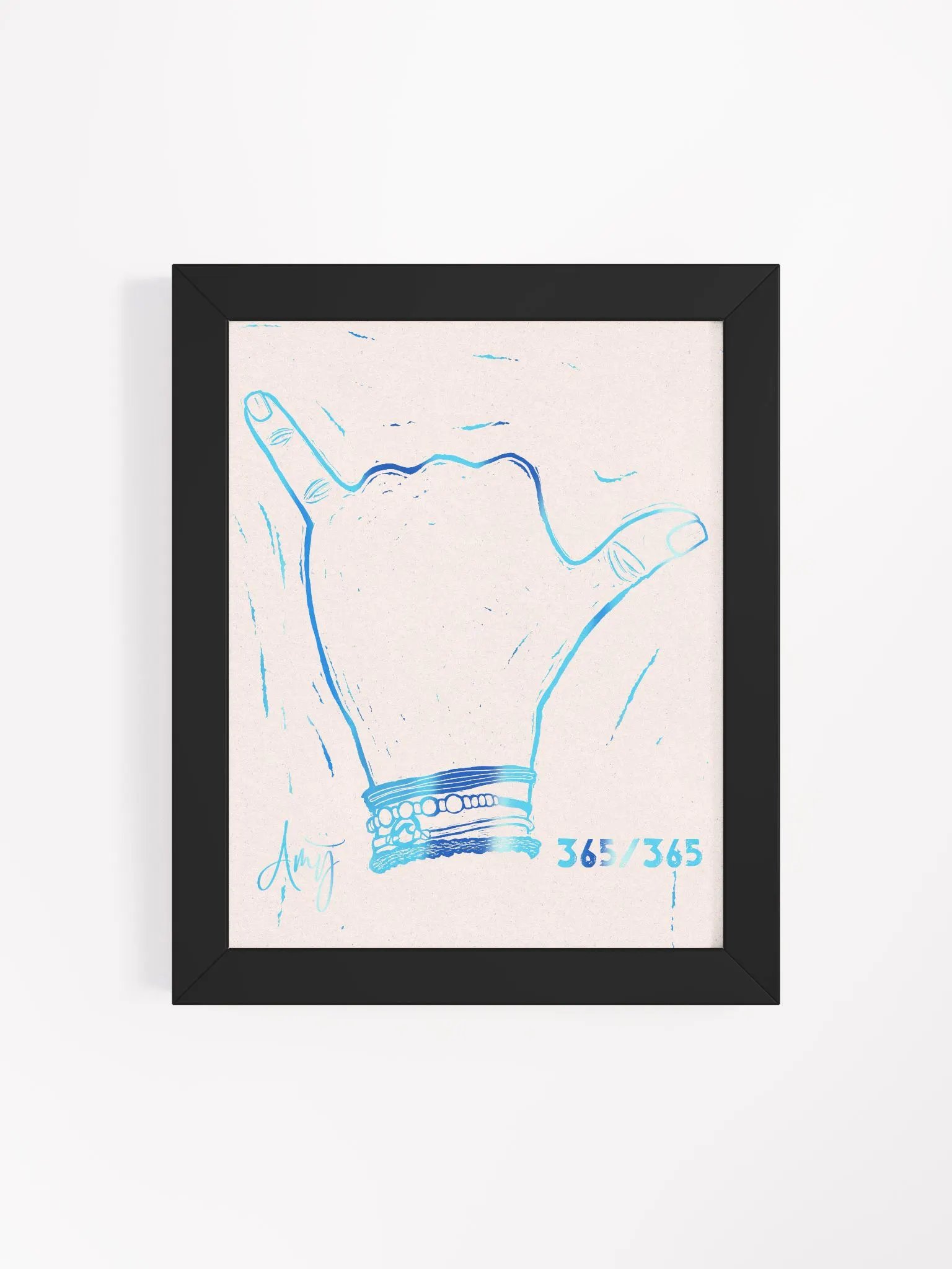 Linocut Hang Loose Art product image (22)