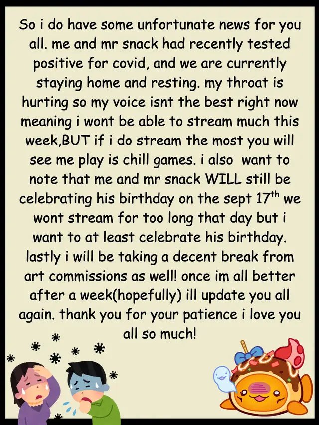 its okie tho ill still try my best to stream when I can! I post updates and stream schedule in my discord! 