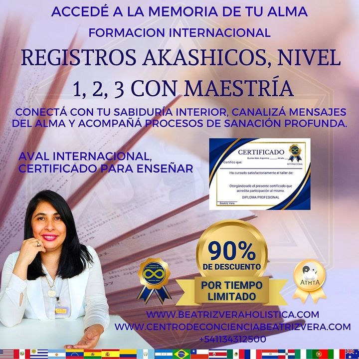 Registros akáshicos nivel 1, 2, 3 con maestría (clases diferidas digitales) product image (1)