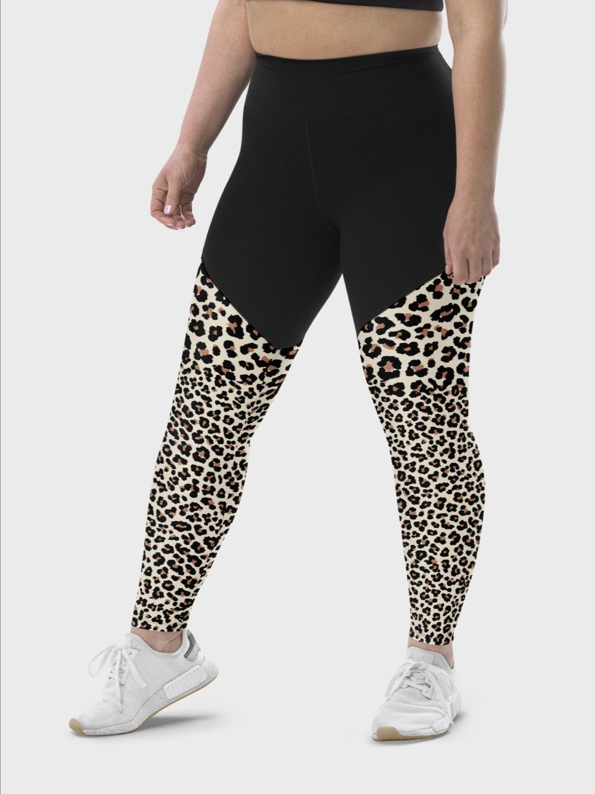 High-Intensity Workout Leggings "Abstract Animal Leopard Skin Fur Pattern" product image (8)