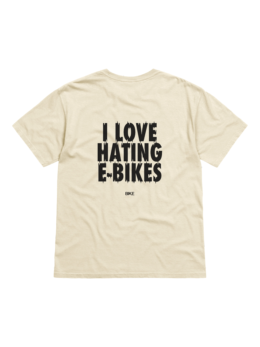 I Love Hating E-Bikes Shirt (Dark Logo) product image (1)